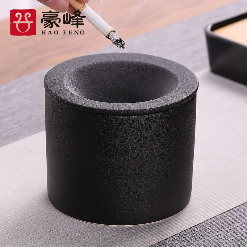 Haofeng household ashtray anti-fly ash with cover Home living room office creative personality trend ceramic ashtray