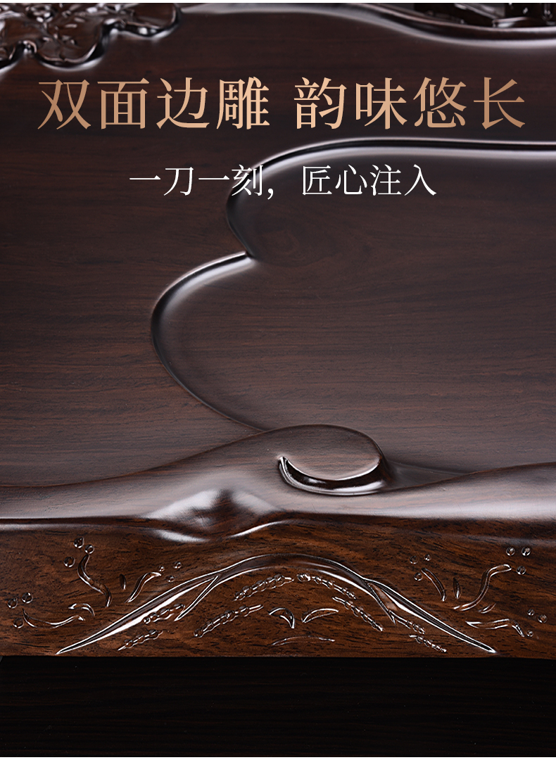 HaoFeng violet arenaceous kung fu tea set suit household contracted ebony wood tea tray of a complete set of tea tea teapot