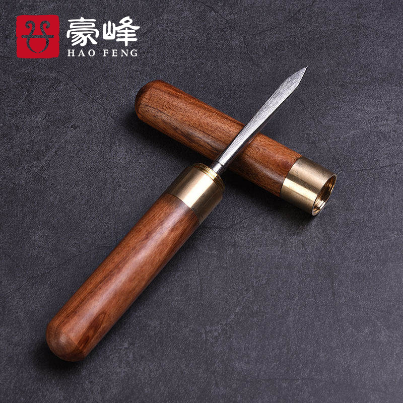 Haufeng Stainless Steel Tea Knife Kung Fu Tea Tea Pu'er Flowers Pear Wood Tea Needle Creative Tea Cone Black Tea Cake Tea Road Accessories