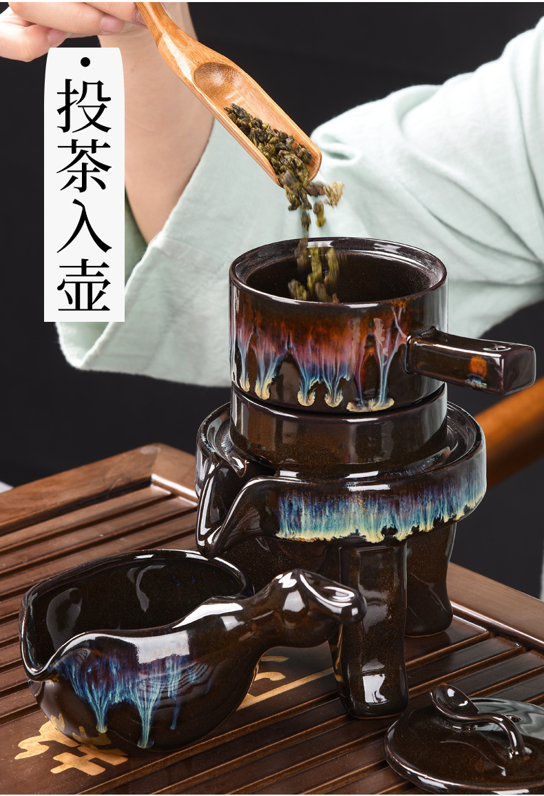 HaoFeng Japanese the whole piece of ebony wood tea tray tea saucer violet arenaceous kung fu tea set suit household teapot