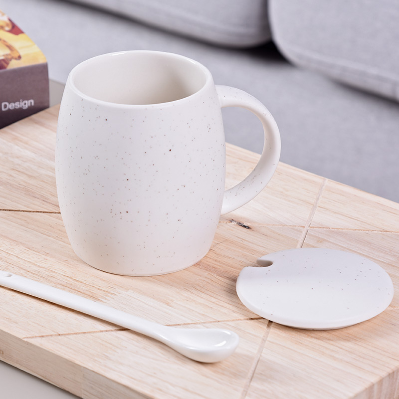 HaoFeng creative mugs ceramic cups of coffee cup milk cup breakfast cup express cartoon cup with a spoon