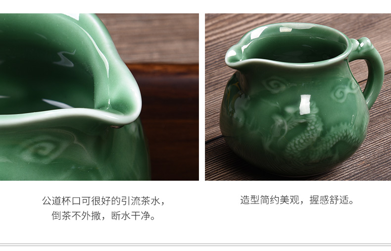 HaoFeng ceramic kung fu tea with a suit of household contracted teapot teacup GaiWanCha sea) tea accessories