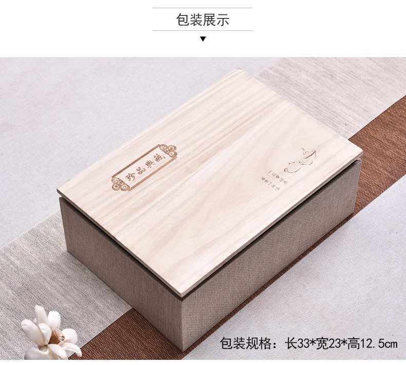 HaoFeng dehua porcelain white porcelain kung fu tea set jade teapot teacup tureen home office of a complete set of gift box