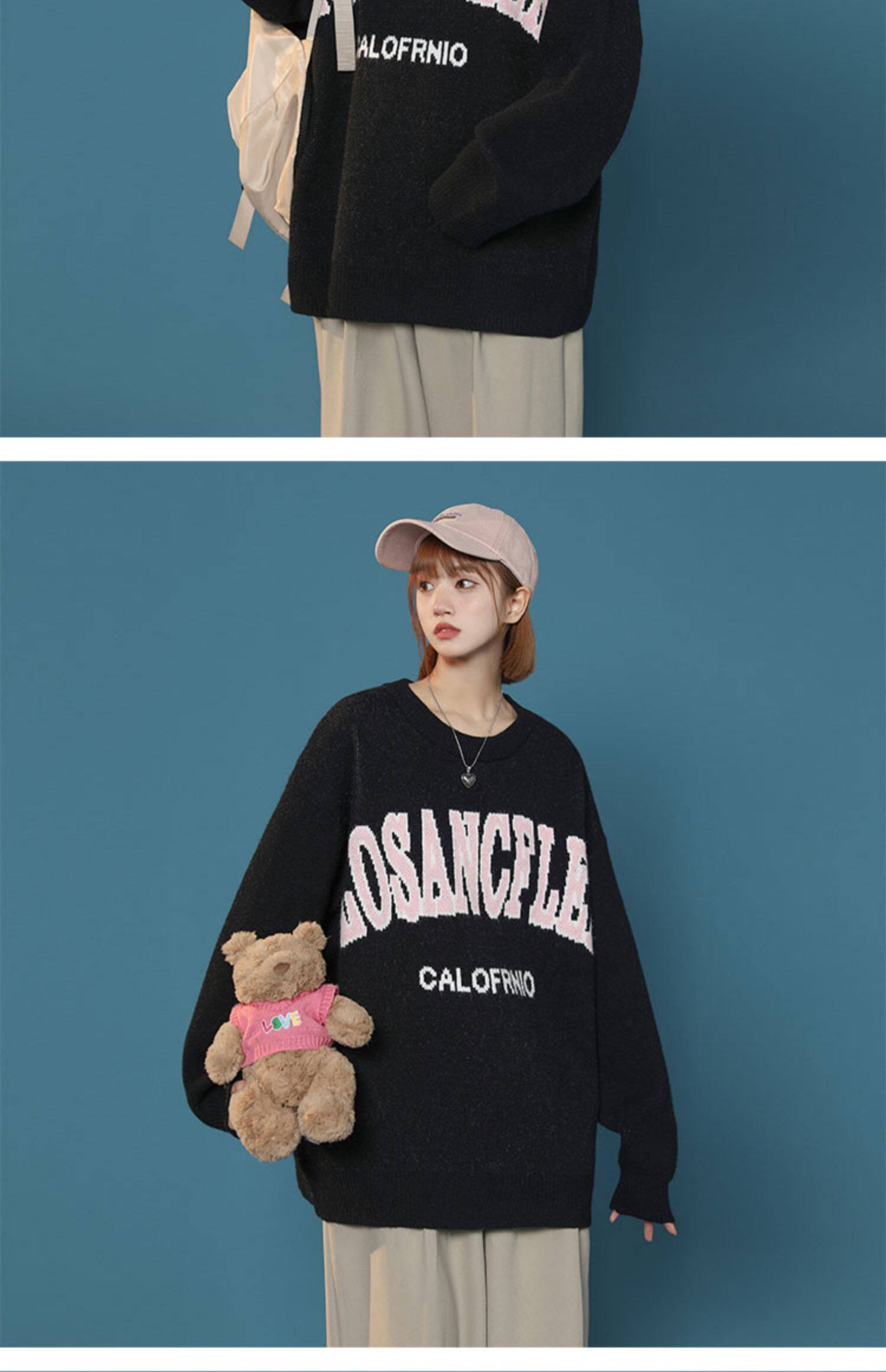 Women's Round Neck Embroidered Sweater For Women & Unisex Style_voghion.com