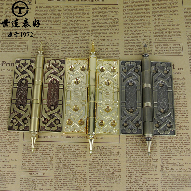 Serentai Good Hinge All Copper Flat Opening Folding Page Hinge Pure Copper Thickened Eurostyle Solid Wood Door Gate Accessories Hinge