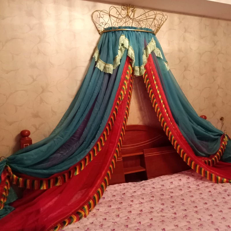 Princess Palace Phong cách châu Âu giường ngủ sợi gạc sóng retro tóc bóng bên B & B Inn Health Museum trang trí màn - Bed Skirts & Valances màn che giường tầng
