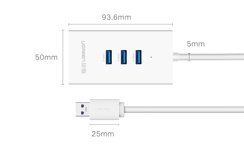 Bộ chuyển đổi mạng màu xanh lá cây Gigabit macbookair Apple usb chuyển giao diện mạng pro máy tính xách tay chuyển đổi phụ kiện bộ chuyển đổi Ethernet card bộ chia tốc độ cao usb3.0 - USB Aaccessories
