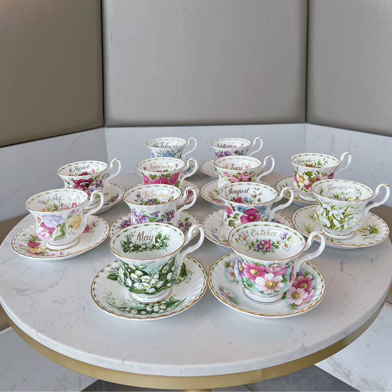 British Royal Albert Royal Albert Monthly Flower Coffee Cup Bone China Special Gift Box
