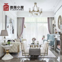 Modern Light Extravagant Leather Art Sofa Combo Bagui Garden-Like-style sale Department Custom Northern European small family style furniture