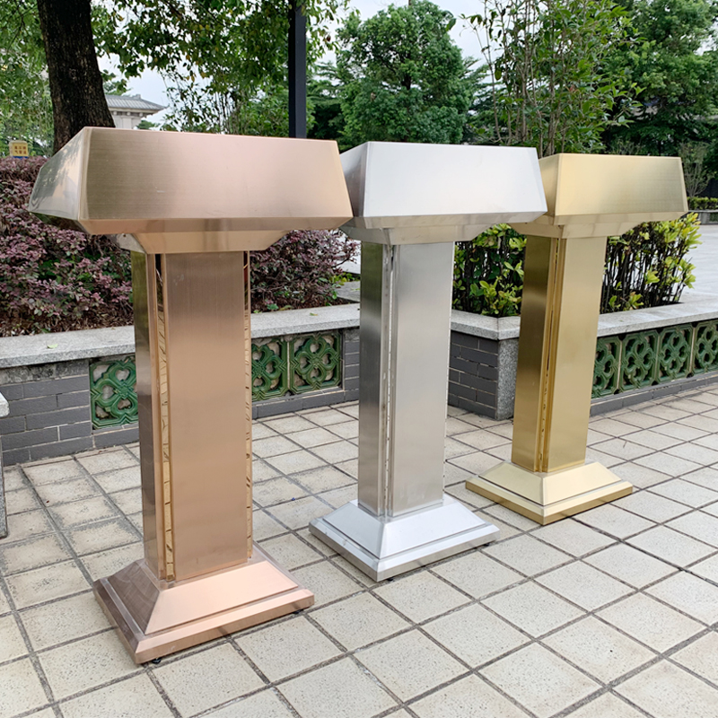 Stainless Steel Podium Dining Room Reception Desk Reception Desk Parking Desk Property Registration Concierge Security Desk