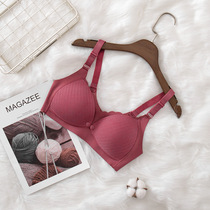 Pure cotton breast-feeding pregnant woman bra front open button to sleep can be worn during pregnancy lingerie anti-drooping coalestation to feed postpartum special