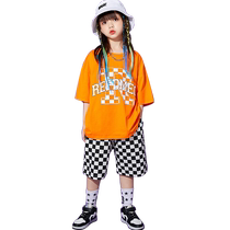 Trendy childrens street dance hip-hop performance clothing girls catwalk hiphop jazz dance boys clothing street performance clothing