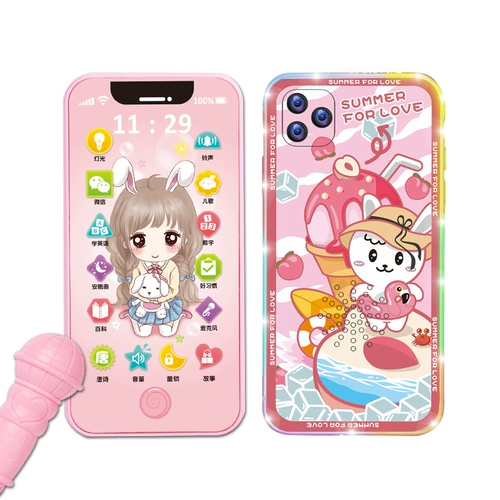 Мобильный телефон, реалистичная универсальная игрушка для мальчиков и девочек, сенсорный экран, можно грызть, раннее развитие