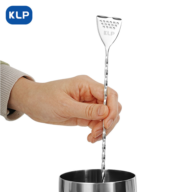 KLP ミラーシリーズ フィルター カクテル シェイカー スパイラル バースプーン かき混ぜスプーン 和風 ダブルヘッド デュアルユース ファンシー 多機能 ロングハンドル