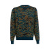 PS Paul Smith màu xanh bông TÓM TẮT HÌNH HỌC PICKENER MENS KNITSWEATER áo len. 