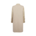 Max Mara Beige TRỘN LEN khâu SINGLE-ROW BUCKLE ve áo dài tay LADYS Fur Coat 