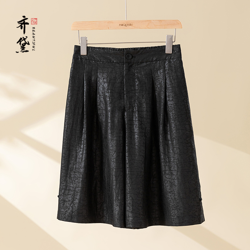 Qi Dai Exclusive Store Genuine Mother-Of-The-Bride Xiangyun Silk Shorts, Loose and Comfortable High-End Silk Shorts with Turtle Pattern, Five-Point Length Qi Dai Exclusive Store Genuine Mother-Of-The-Bride Xiangyun Silk Shorts, Loose and Comfortable High-End Silk Shorts with Turtle Pattern, Five-Point Length