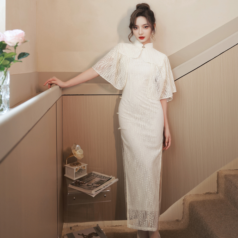  3XL+White spring cloak, cheongsam   + $9.43 