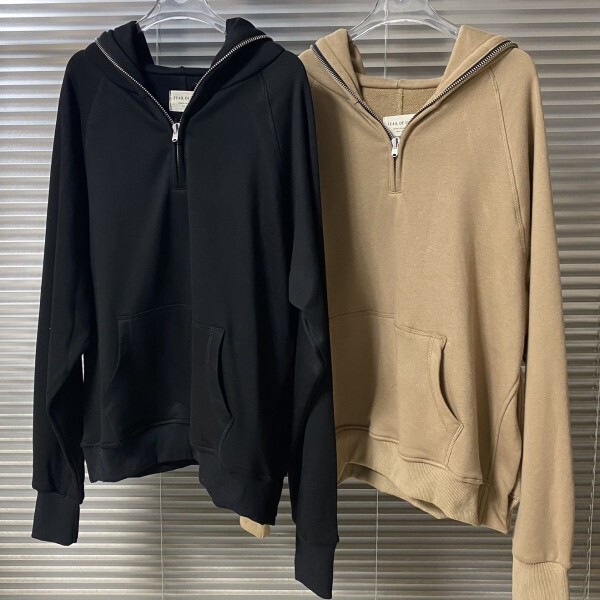 Independent Fog Style 3Rd Main Line Third Season Hoodie with Zipper, Long Sleeves, Original Double Hood, Pure Cotton Terry Fabric