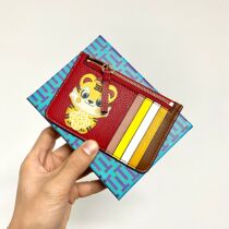 Tiger years card bag zero wallet tb2022 This life New Years Eve Zodiac makes a tiger turn to a tiger Lunar New Years auspicious materia true cow leather