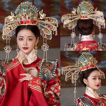 Nouvelle atmosphère luxueuse tête de mariée chinoise décorée avec un mariage classique Jingtai bleu Ming-a fait des vêtements Han un mariage hors dune couronne de mariée