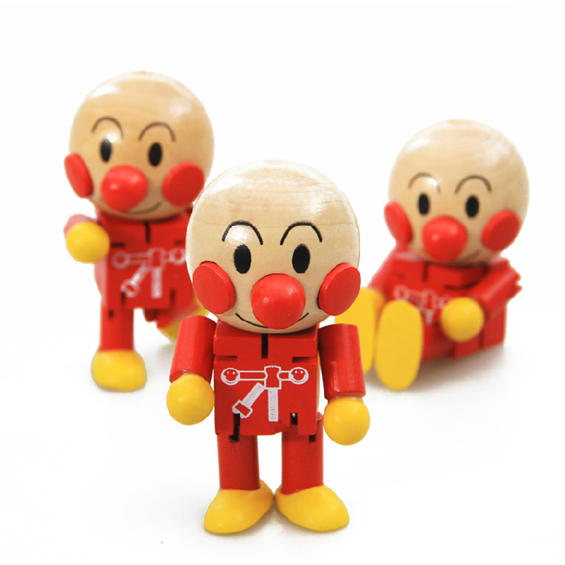 Baby Baby Puppet 100 Change Cartoon Bread Superman Wooden Articular Doll Guy Birthday Gift Toy