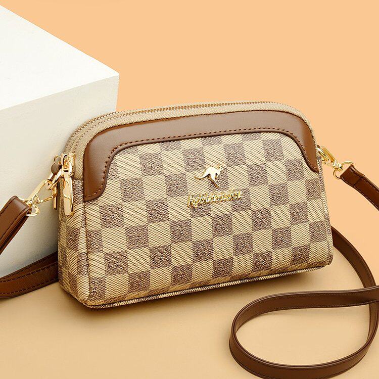 Маленькая женская сумка на одно плечо с модным принтом, новинка 2025 года, повседневная универсальная сумка-мессенджер из мягкой кожи, легкая роскошная женская сумка высокого класса