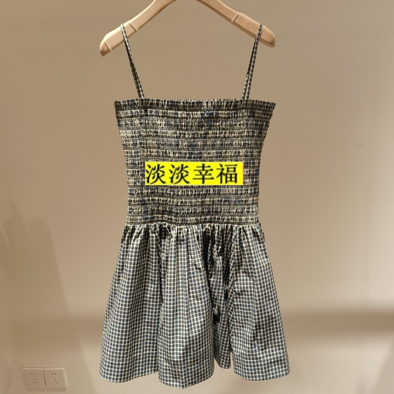 Xsv3L11C Original 1280 Aiv/Weisan Crown Store Genuine Product 26 Summer Age-Reducing Plaid Suspender Dress