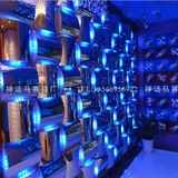 3D Трехмерная светящаяся металлическая чувствительная настенная настенная наклейка KTV Отдельная комната красочная световая настенная кирпичная пленка и телевизионный фон стены украшения