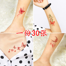 Tattoo stickers waterproof female long-lasting Korean simulation cute butterfly net red ins wind private parts show is not permanent for 1 year