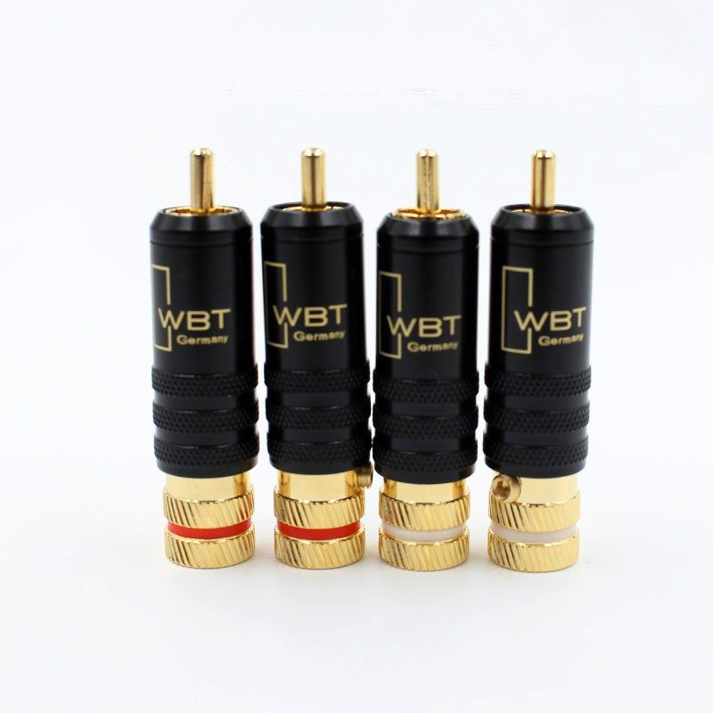 HIFI Acoustic RCA Accessories Taiwan Plated Gold Lotus Plug 0144 Signal Wire Plug Lotus Flower Plum Joint