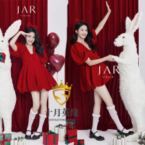 Woman Photos Clothing Red Christmas Themed Movie surrogacy Mimi Write a real photo sweater Art photo clothes at home