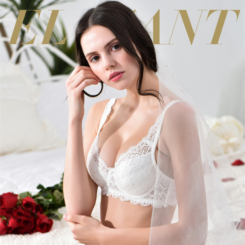White lactation bra photographed suit to gather anti-sagging pregnancy pure cotton sexy pregnant woman lingerie bra thin-Taobao