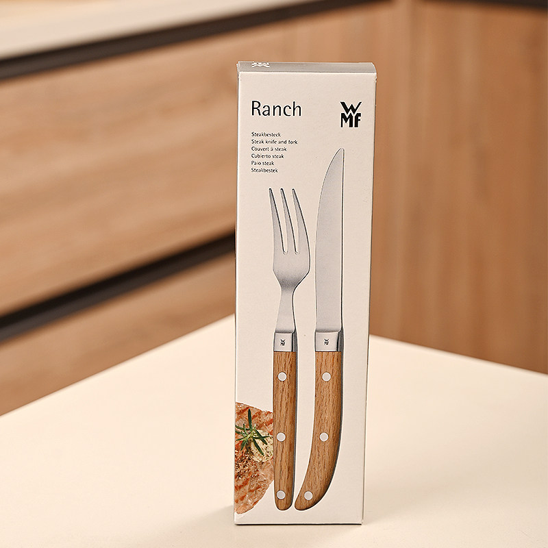 German WMFFWMF high-end oak handle stainless steel West cutlery steak knife fork 12 pieces of spot