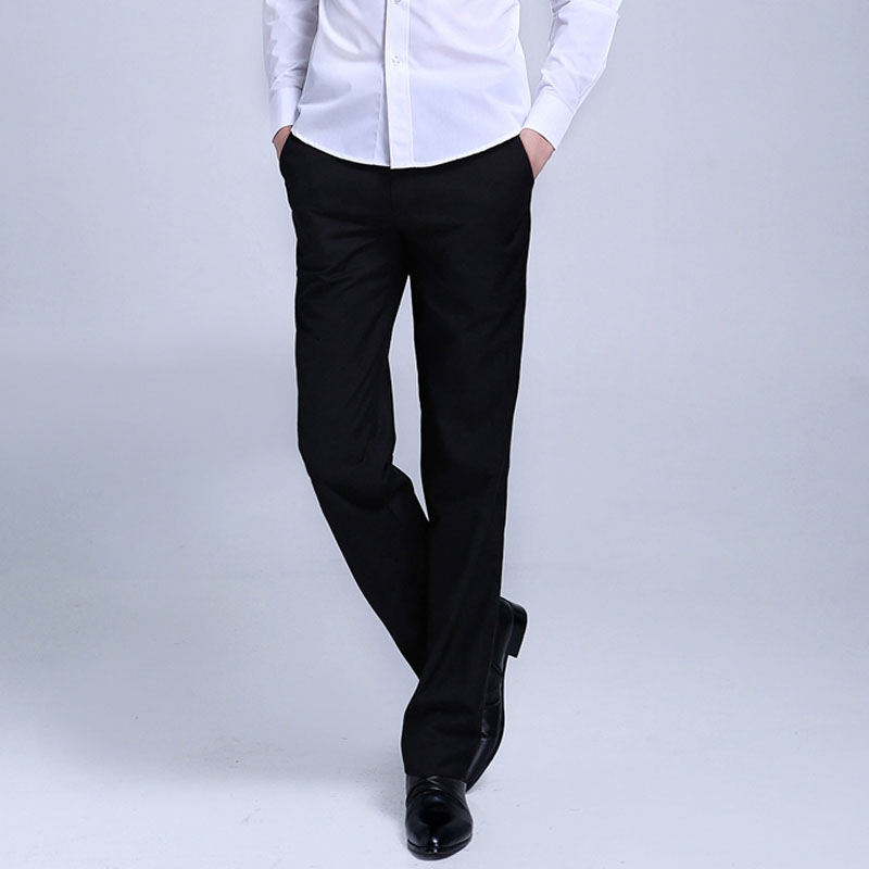 Hàn Quốc kinh doanh bình thường mỏng nam thanh niên áo dài phù hợp với quần không sắt chống nhăn thẳng phù hợp với quần dài quần nam - Suit phù hợp