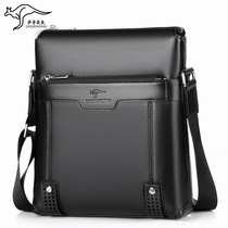 Sage Kangaroo Business Male Bag Bag Bag Small Shoulder Slipper Sachbag High-quality Real Bull Leather Bag