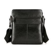 Biden kangaroo black square young mans chest vertical single shoulder zipper pure casual business slope bag
