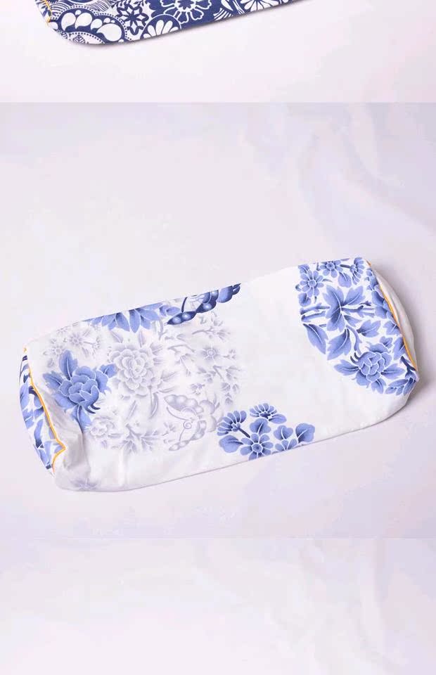 Cũ thô bông gối cổ tử cung tòa gối retro zippered hình chữ nhật gối gối gối túi giấy không hàn - Gối trường hợp gối nước