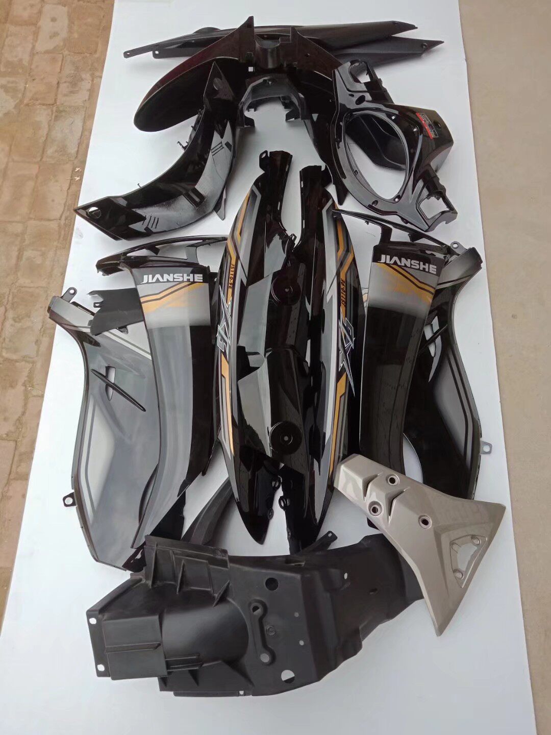 Construction of motorcycle JS110-9E JS110-J X6 X6 car housing full set appearance piece plastic car shell-Taobao