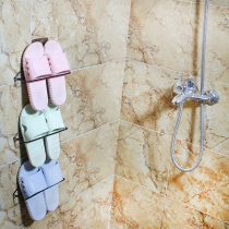 Triangle wrought iron storage shoe rack household wall-mounted shoe rack shoe tray bathroom trailer toilet simple paste type