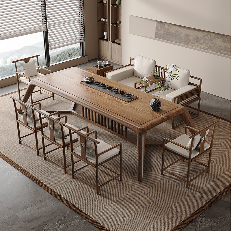 New Chinese-Style Tea Table for Home Use in the Living Room, Tea Brewing Table for Office, Modern Minimalist Light Luxury Office Bed Couch