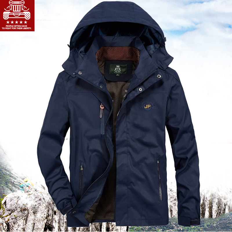 Battlefield JP Spring and Autumn Outdoor Waterproof Jacket Jacket Single Clothes Net Mountaineering Clothes Loose Windproof Brand Men