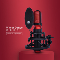 ISK MW computer recording microphone condenser microphone with shock mount and anti-blowout net