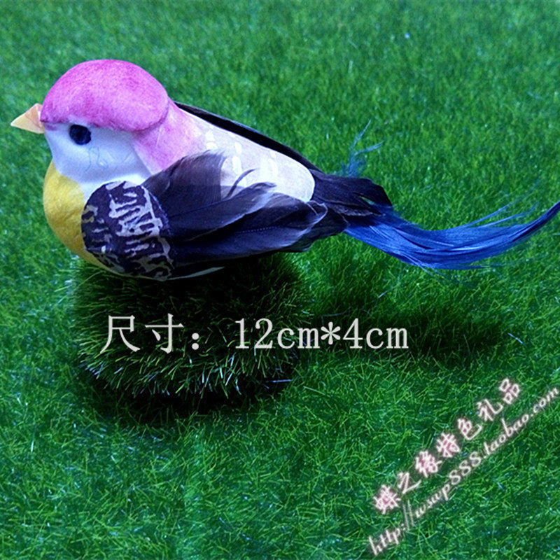 Bird handicraft simulation bird feather bird pass grass foam bird foreign trade tail goods clearance quantity is limited