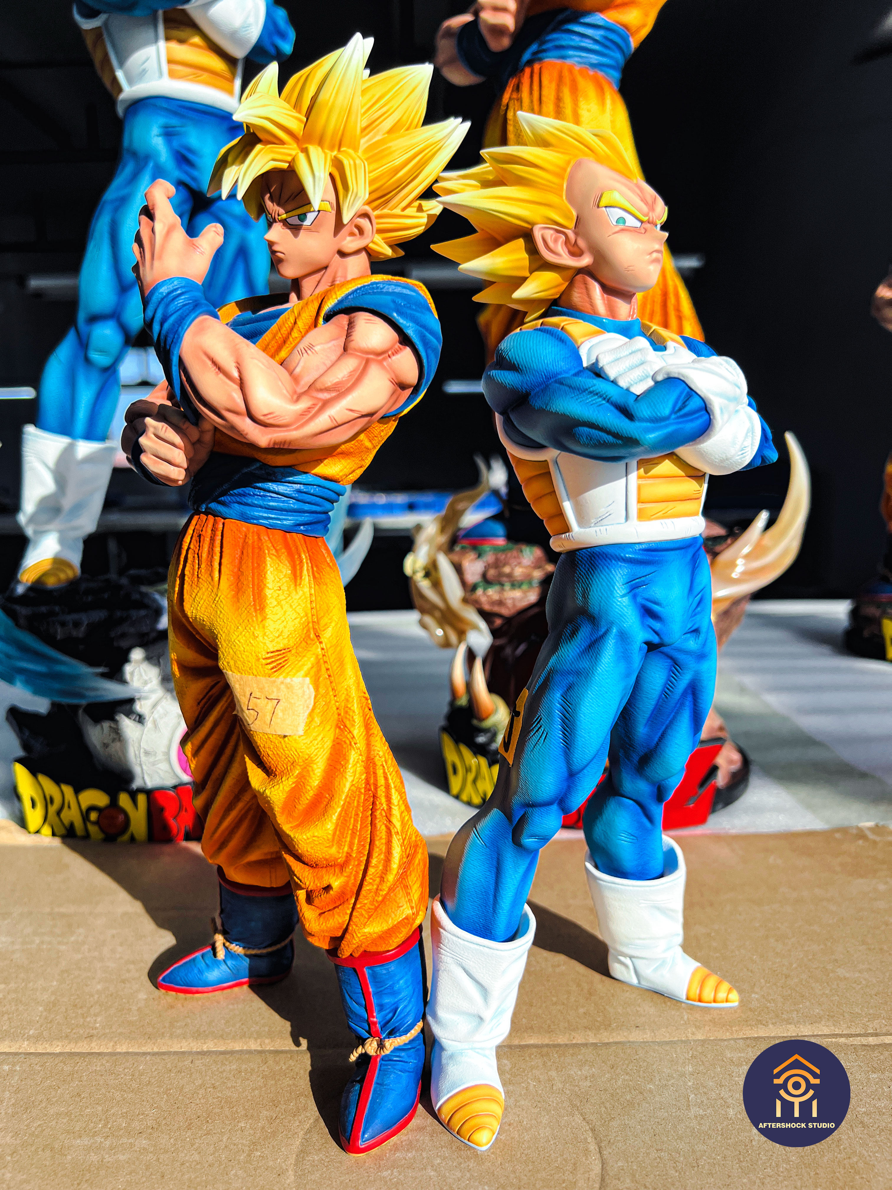 Aftershock Studio Dragon Ball Son Goku &Vegeta 1/6 Resin Statue In