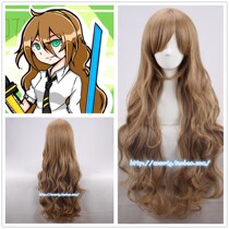 Bump world fan repair sex turn cos wig Brown long curly hair