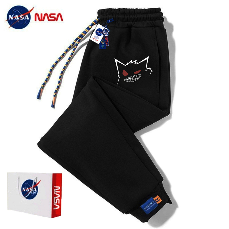Nasa Co-Branded Pokémon Sports Pants for Men and Women, Spring and Autumn Casual Jogger Sweatpants, Youth Pure Cotton Long Pants