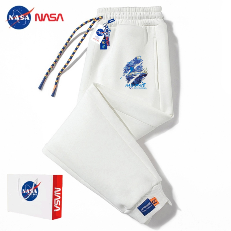 Nasa Co-Branded Van Gogh Starry Night Casual Pants for Men and Women, New Spring and Autumn Pure Cotton Youth Sports Jogger Pants