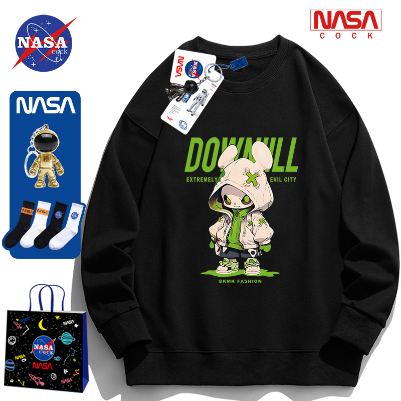 Nasa Co-Branded Alien Crewneck Sweatshirt for Men and Women 2026 Spring and Autumn New Heavy-Duty Long-Sleeve T-Shirt Top for Teenagers Nasa Co-Branded Alien Crewneck Sweatshirt for Men and Women 2026 Spring and Autumn New Heavy-Duty Long-Sleeve T-Shirt Top for Teenagers