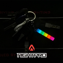 Seven colorful luminous EDC pendant self-luminous signal marking keychain non-tritium pipe gift walking heart creative bag pendant